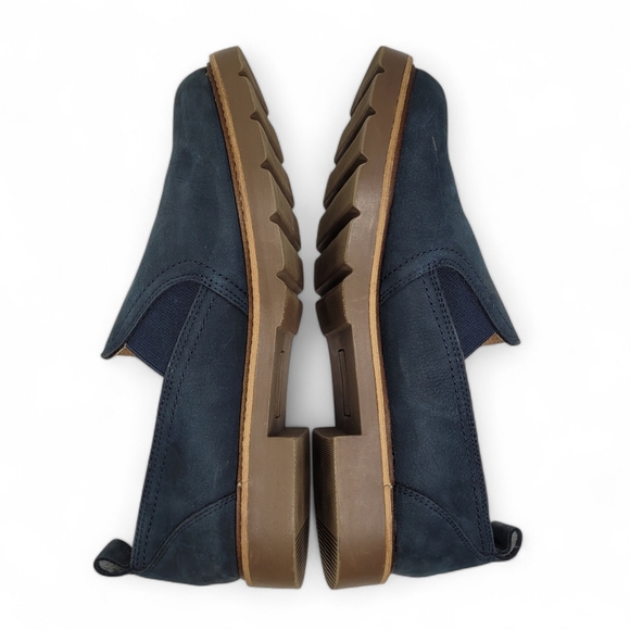 Blondo Phoebe Suede Loafers 7.5 Dark Teal Blue - Picture 2 of 8